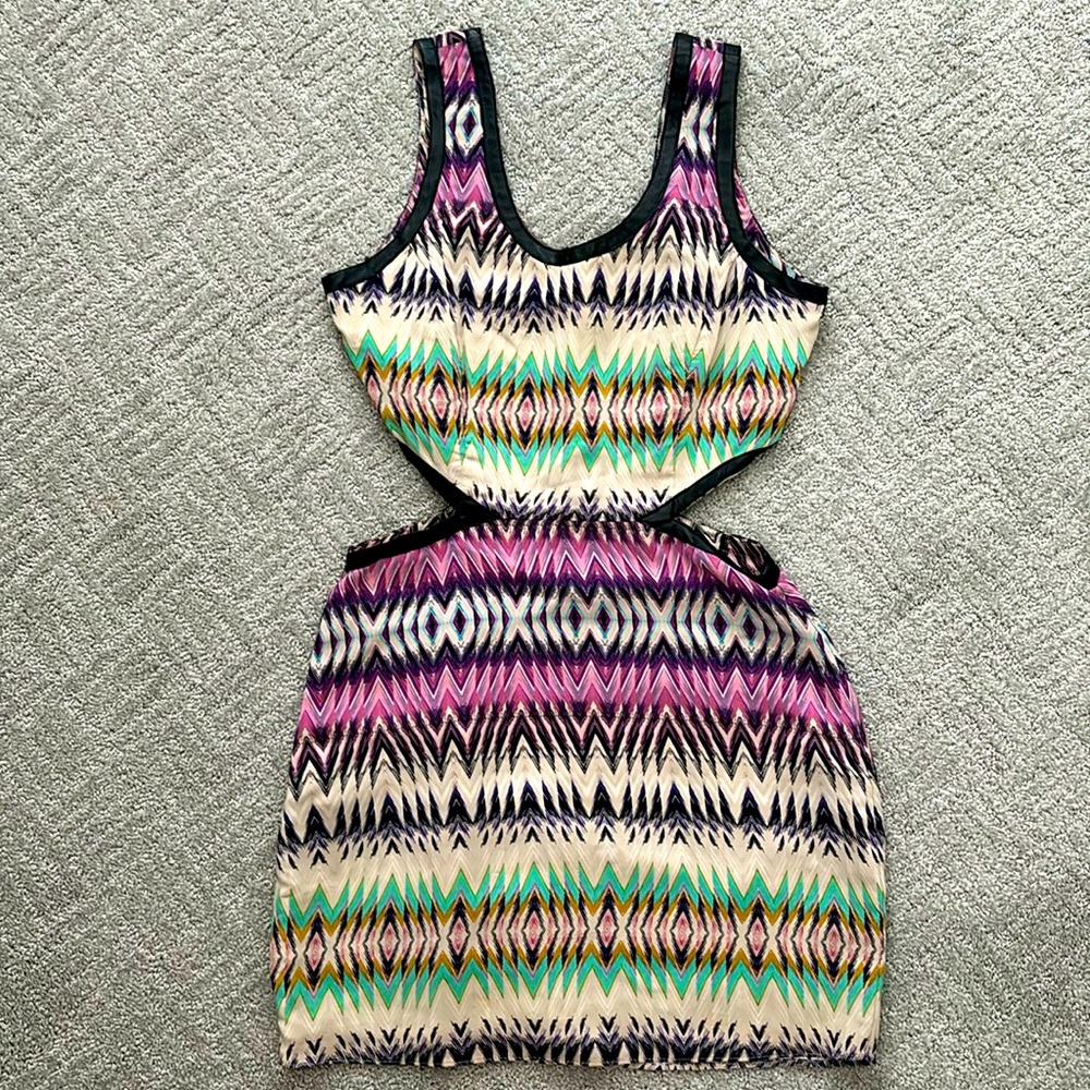 Parker silk cut out mini dress